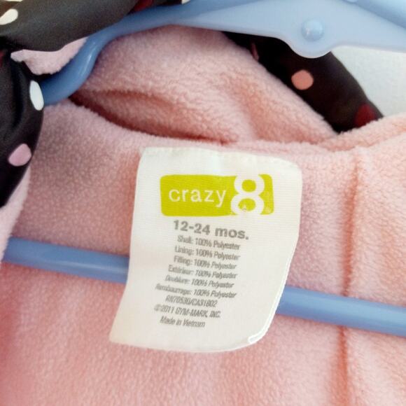 Crazy 8 Polka Dot Hooded Puffer Coat - Picture 4 of 8